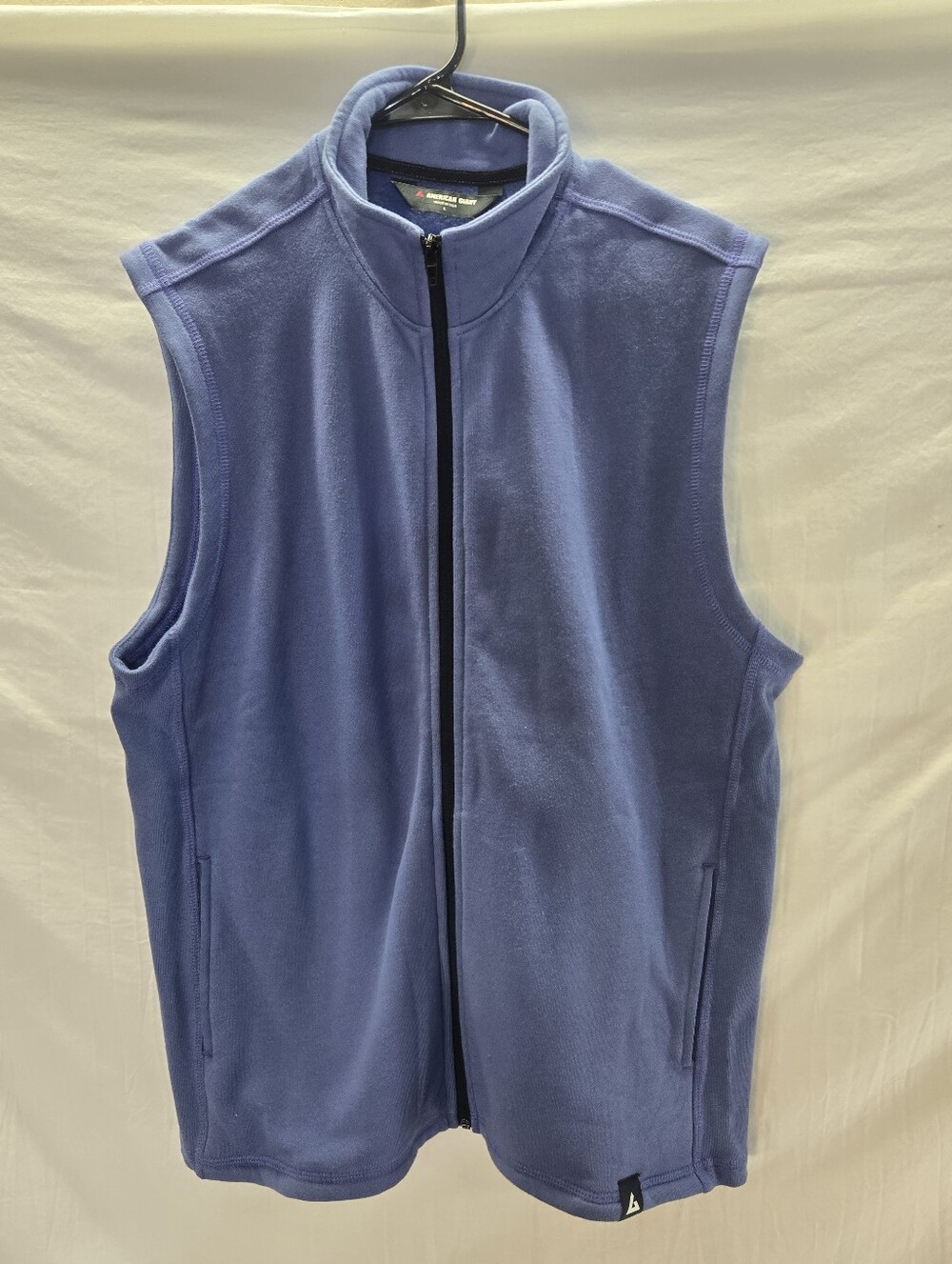 American Giant Fleece Vest Men's Medium Blue Full Zip NWOT
